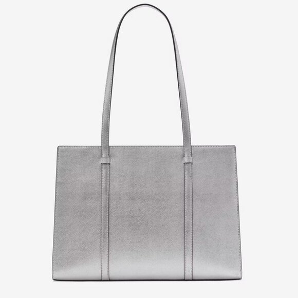 Kate Spade Kenzie Metallic Large Tote Shoulder Bag Lunar Light Limited Edition - Picture 5 of 7